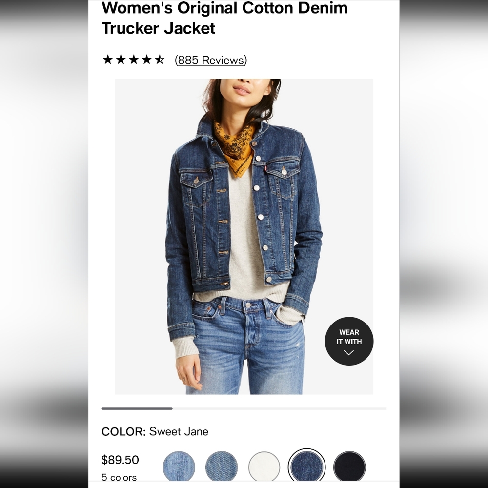 Levi's Women's Original Cotton Denim Trucker Jacket